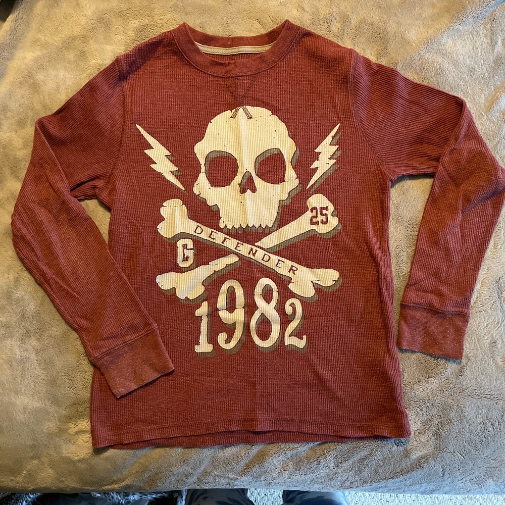 Arizona long sleeve thermal shirt with skull graphic